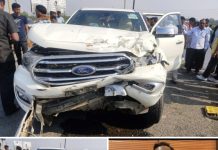 Gadchiroli-chimur MP Ashok Nete’s car was hit by a truck taking a sudden turn in a minor accident near Nagpur, all safe