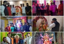 आमदार डॉ देवरावजी होळी यांनी सार्वजनिक गणपती बाप्पाचे घेतले दर्शन